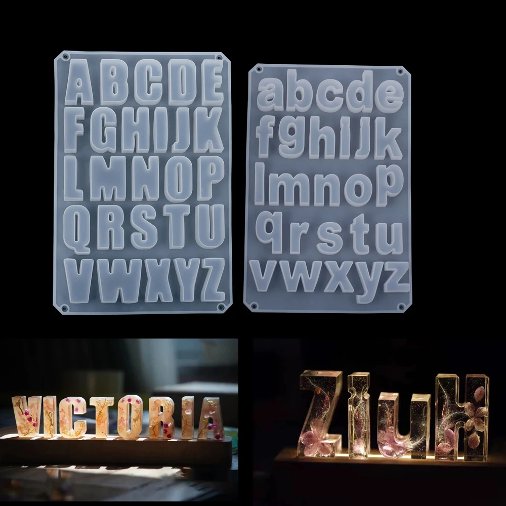 Английский алфавит, формы из эпоксидной смолы, форма из силиконовой штукатурки, 3D заглавные буквы, Цементная форма для ювелирных изделий 