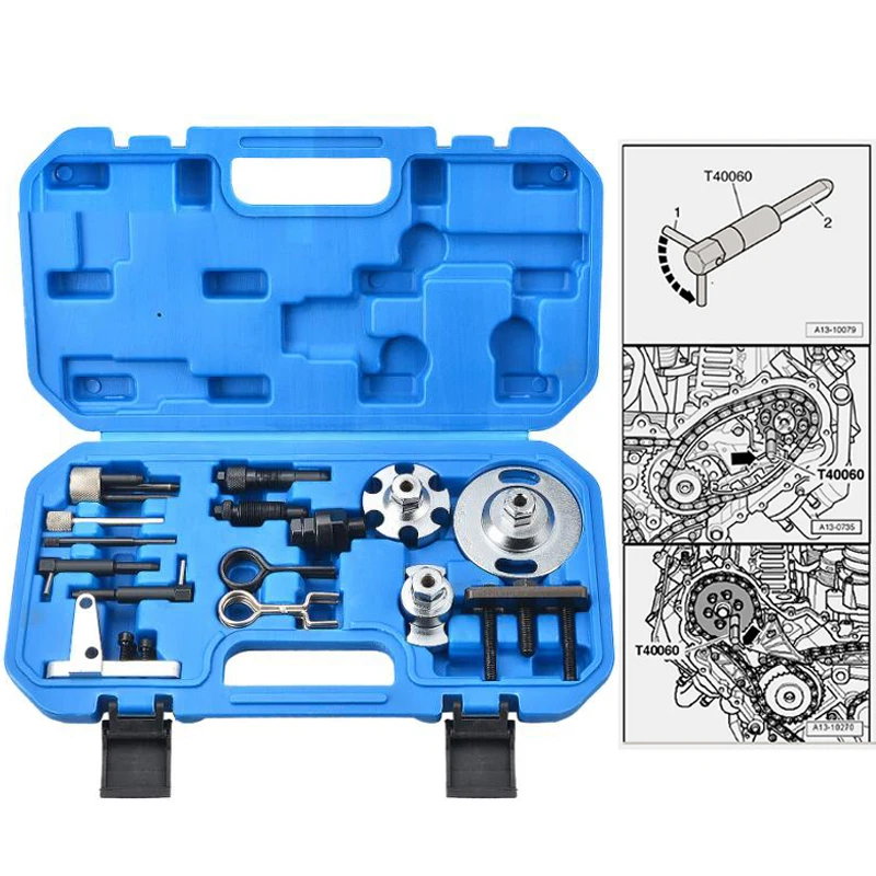 Инструмент для газораспределения дизельного двигателя и комплект блокировки насоса HP Комплект Для AUDI VAG VW 2.7 3.0TDi V6 4.0 4.2Tdi V8 CRD Инструменты для ремонта автомобилей