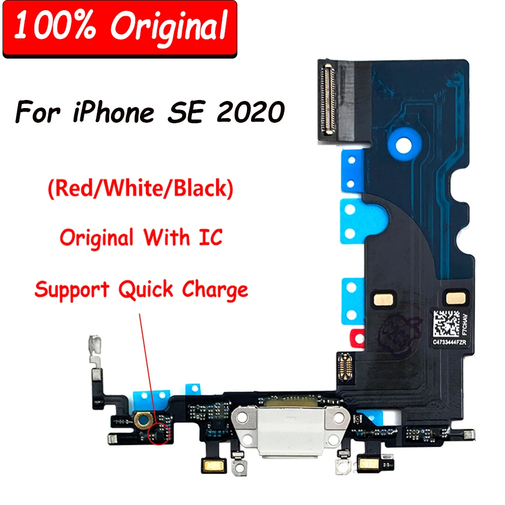 Оригинальный USB-разъем, зарядное устройство, порт для зарядки Iphone SE 2020, док-станция, плата для зарядки, Детали для подключения гибкого кабеля