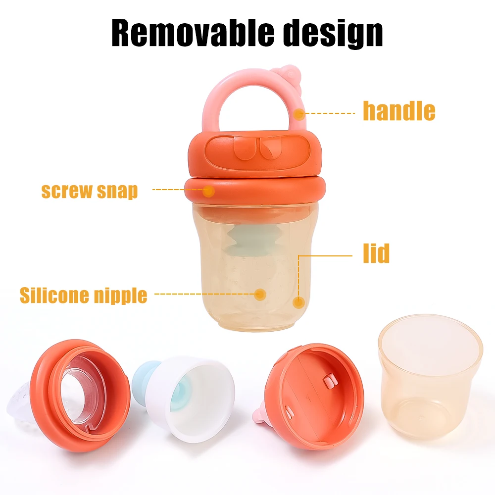 Силиконовая ложка для кормления соком, Экстрактор для фруктов, Вспомогательная Кормушка для укуса новорожденного, Бутылочка для питья для новорожденных