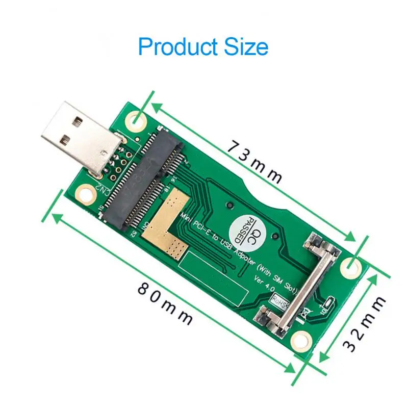 3g/4g 2,0 Pci-e Карта к USB-адаптеру Mini Со слотом для sim-карты Для Huawei Em730 Беспроводной Usb Для Samsung Zte Для модуля Wwan/lte
