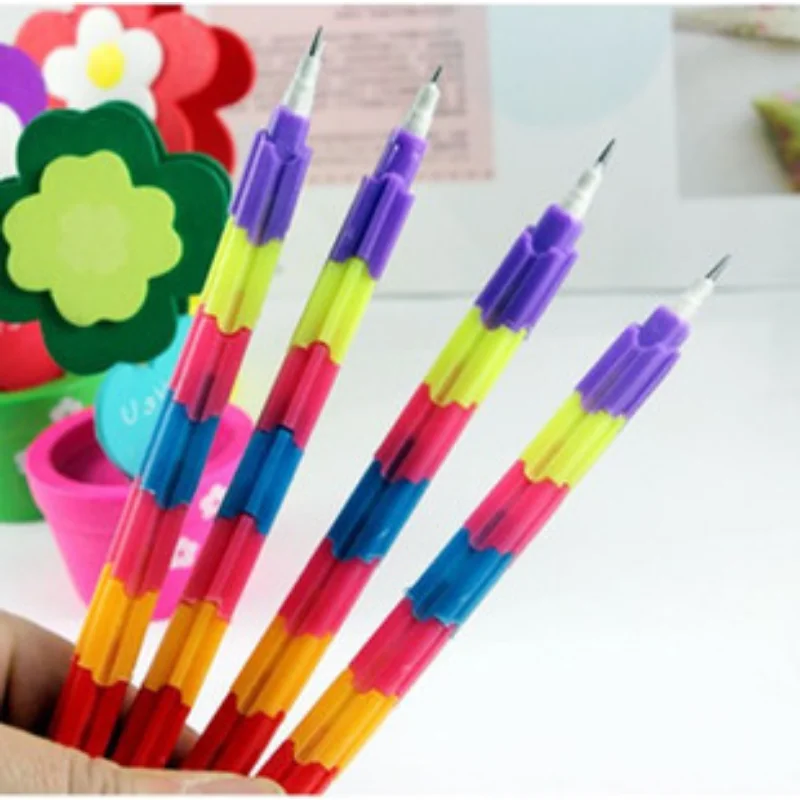 4 шт./кор. бумажные радужные карандаши, канцелярские принадлежности для школы и офиса, принадлежности для письма и рисования