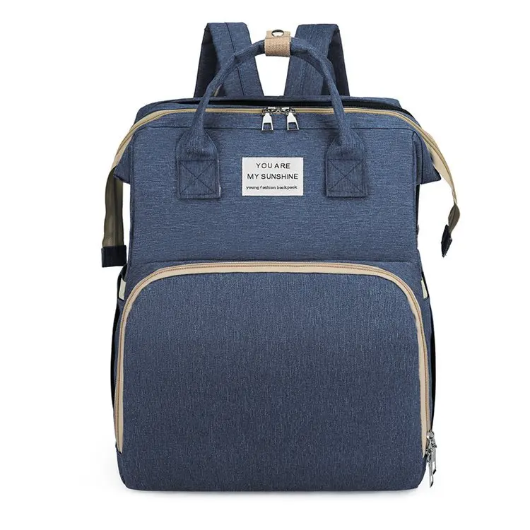 Обновление сумки для мамы Многофункциональный рюкзак Korea Ins Большой емкости Складная детская кровать Портативная дорожная сумка