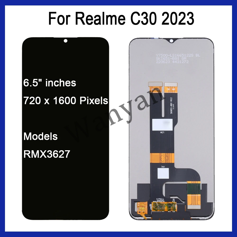 Оригинальный Для Realme C30 C30S C31 C33 ЖК-дисплей с Сенсорным экраном, Дигитайзер Для C33 2023 C35, Запасные Части для ЖК-дисплея