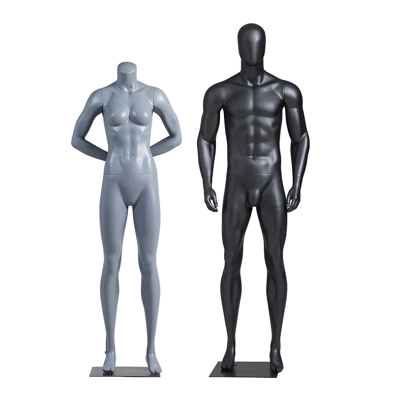 Черно-серая подставка для мускулистых мужчин и женщин, Спортивный Манекен во все тело для спортивной одежды, подставка для показа одежды, реквизит для манекена