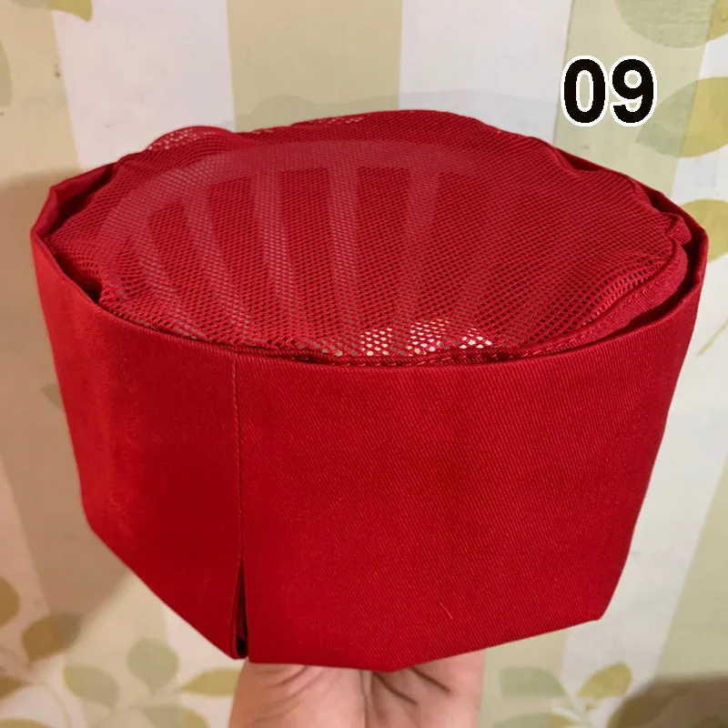 Японская Шляпа шеф-повара Для мужчин и женщин, Суши, кухня ресторана Izakaya, плоский цилиндр, Пыленепроницаемая рабочая шляпа официанта из дышащей сетки